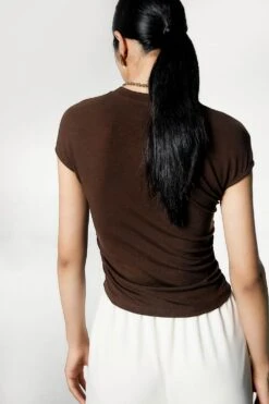 Ruched Side Short Sleeve Baby Tee 31 Ruched Side Short Sleeve Baby Tee -Modern Wear Shop 92c9277b0f6e89a08a1f0ee7c6bdefab