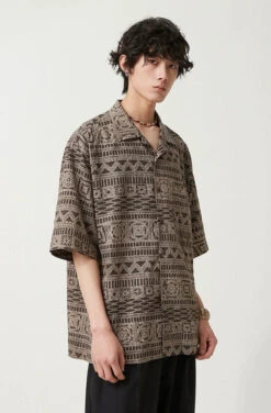 Bohemian Patterned Button-Up Short Sleeve Shirt -Modern Wear Shop 9340f43780f9db62c0b6bd5575dfc343