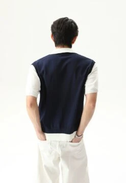 Ribbed Mock Two-Piece Vest Collared Shirt -Modern Wear Shop 93449b29a9bdbc7fd216771b11699551