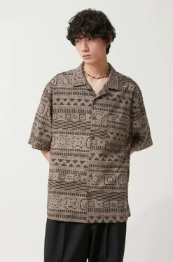 Bohemian Patterned Button-Up Short Sleeve Shirt -Modern Wear Shop 93e3f2c75c9daeba6e1342ee42790502