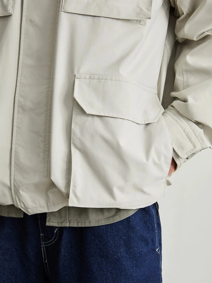 Utility Jacket With Stand Collar And Patch Pockets 4 Utility Jacket With Stand Collar And Patch Pockets - Image 4