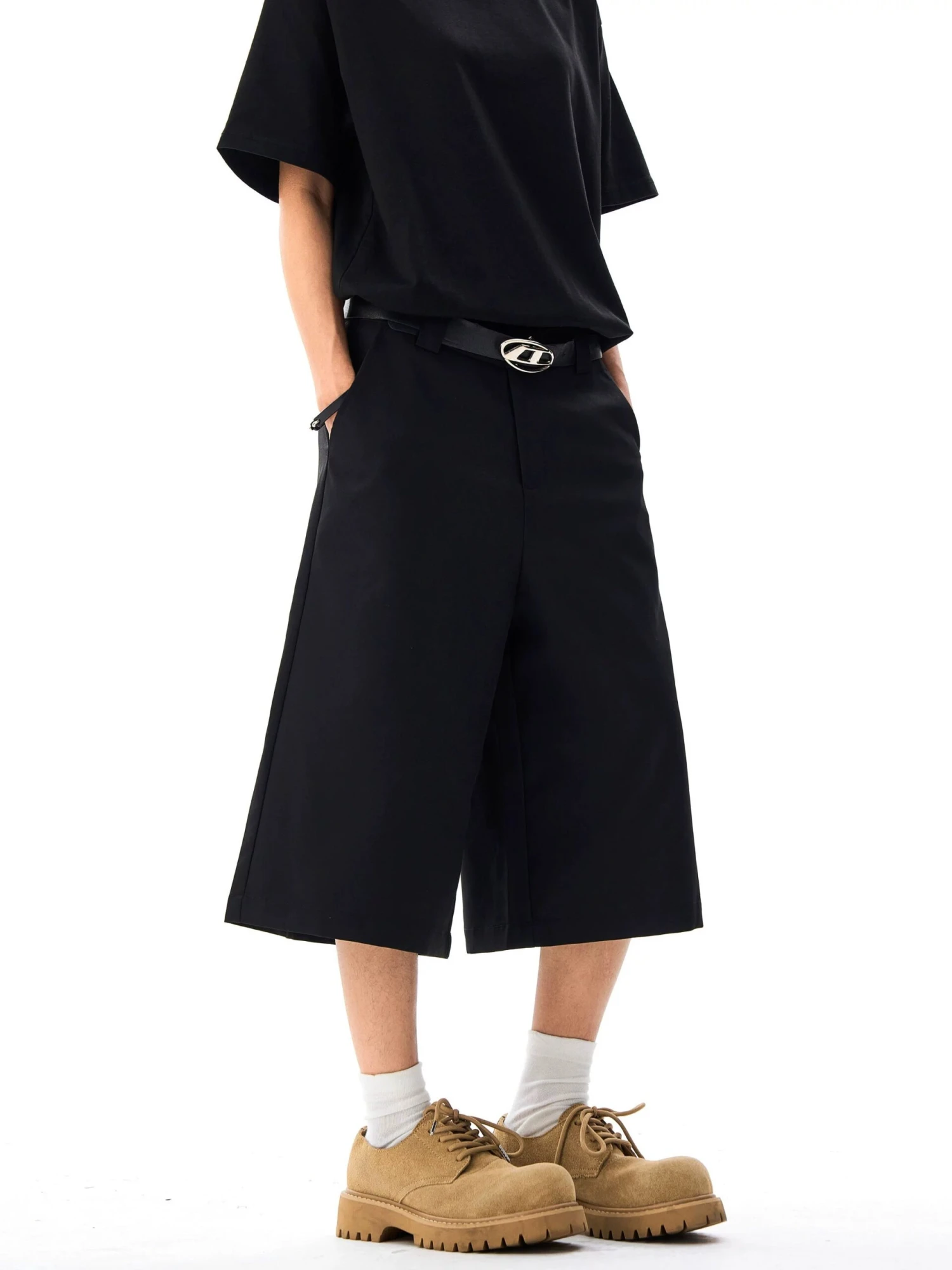 Wide Leg Tailored Bermuda Shorts 5 Wide Leg Tailored Bermuda Shorts - Image 5