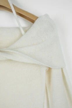 Off-Shoulder Ribbed Long Sleeve Halter-Neck Sweater Top -Modern Wear Shop 94b2ad7435845e74525e45e42285f83d