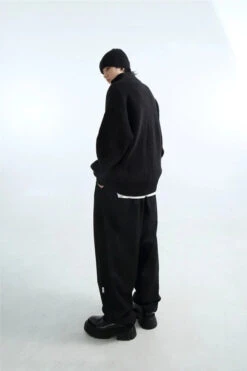 Oversized Half Zip Collar Knit Sweater -Modern Wear Shop 94e5a72155b8cc0c4ca5915e68787826