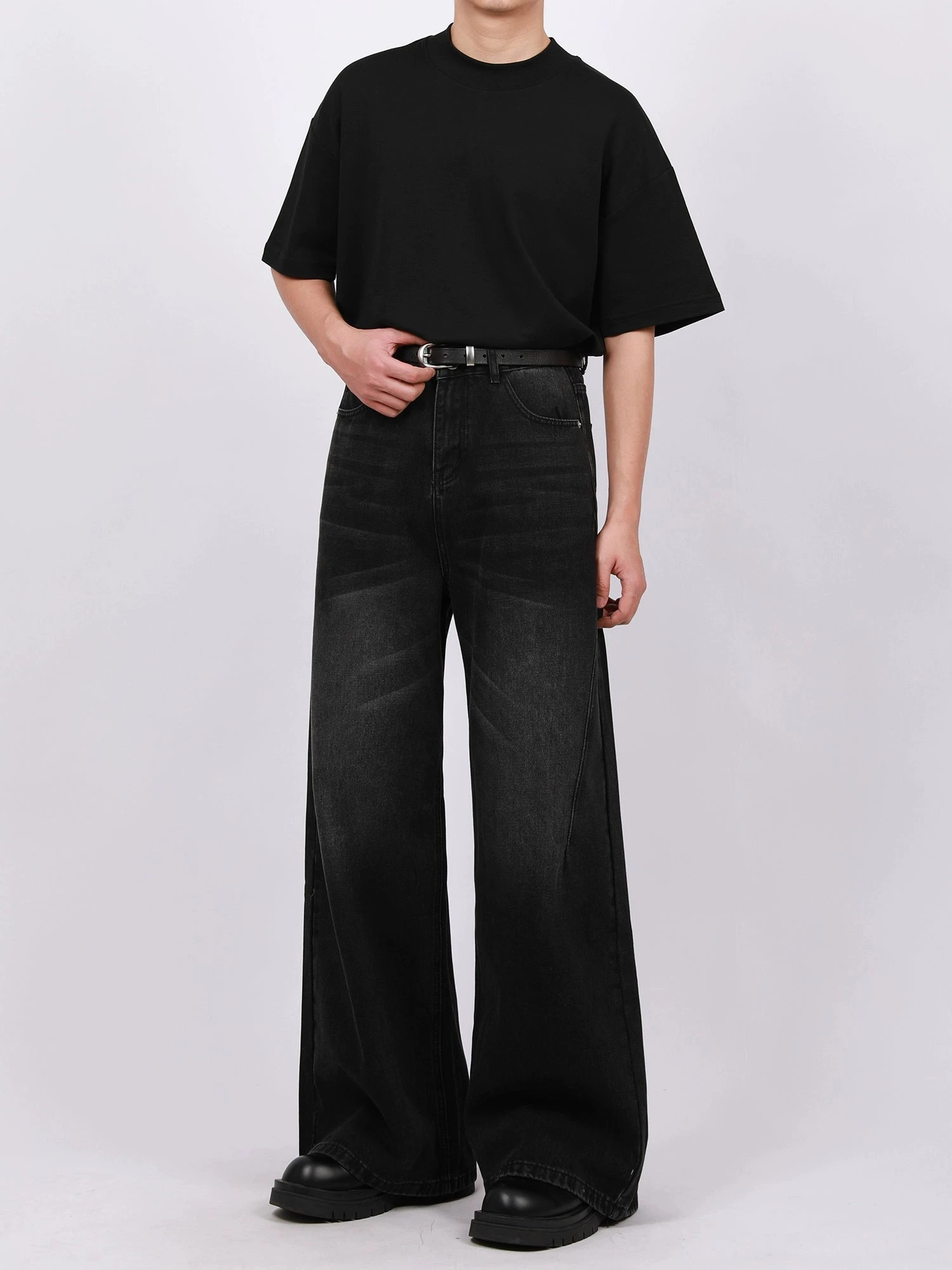 Vintage Washed Wide Leg Denim Pants 7 Vintage Washed Wide Leg Denim Pants - Image 7