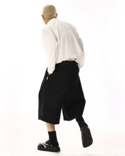 Wide Leg Pleated Flare Long Shorts -Modern Wear Shop 96158cdd619efc5431ca57f7f378055b