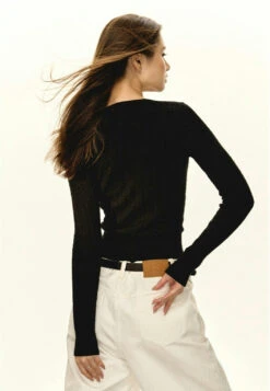 Ribbed Cable Knit Cardigan With Button Front -Modern Wear Shop 9669b73c2d7f9742d987aa5ae5b99c7a