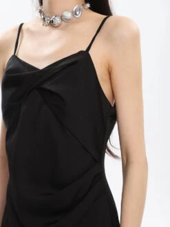 Slim Draped Neckline Sleeveless Maxi Dress -Modern Wear Shop 96d67fc0fd1280baadcb2c96b8668342