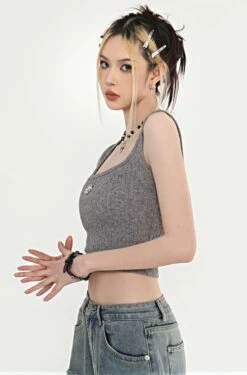 Square Neck Ribbed Sleeveless Cropped Top 9 Square Neck Ribbed Sleeveless Cropped Top -Modern Wear Shop 98348a2858b98a8a2b2288c4c69ba5f8