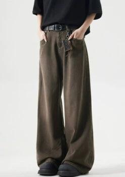 Wide-Leg Burnt Sand-Faded Denim Jeans 9 Wide-Leg Burnt Sand-Faded Denim Jeans -Modern Wear Shop 98576e3b2056aa8b237ad933480a30e2