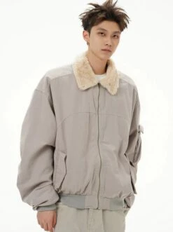 Fleece Lined Collar Zip-Up Bomber Jacket 26 Fleece Lined Collar Zip-Up Bomber Jacket -Modern Wear Shop 988e6e0234da89ae405111d759ad95ad