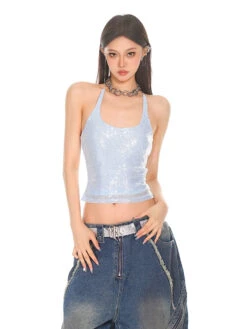 Sequin Halter Low-Cut Crop Top 24 Sequin Halter Low-Cut Crop Top -Modern Wear Shop 98cd32611a1971efe4f05c92412a59a9 d4fef148 7479 4de5 8da8 8e9b27630a0f