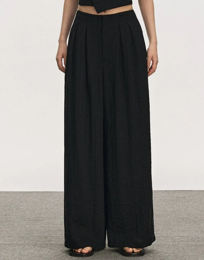 Strapless Asymmetric Top And Wide Leg Pleated Pant Two-Piece Set 9 Strapless Asymmetric Top And Wide Leg Pleated Pant Two-Piece Set - Image 9