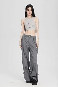 Skinny Twist Layer Detail Tank Crop Top -Modern Wear Shop 994bee708f4471b1c64ffd5134edafe0