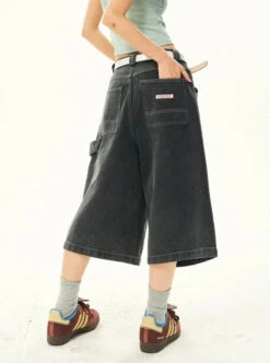 Wide Leg Bermuda Denim Shorts With Side Loop 16 Wide Leg Bermuda Denim Shorts With Side Loop -Modern Wear Shop 9a8994bd3ba6ed2bf0594c597734f28c