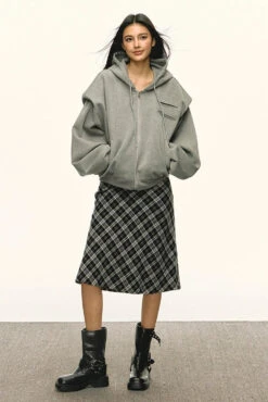 Structured Drop Shoulder Oversized Zip Hoodie Jacket -Modern Wear Shop 9b36bee299733e0ac94c5c496211b4d9