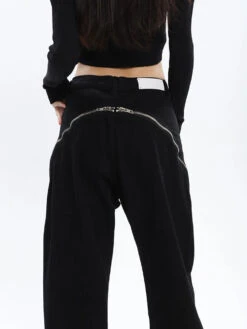 Zippered Split Semi-Flare Pants -Modern Wear Shop 9ba7e3ab308fcd5b65f82b1b506f4d36