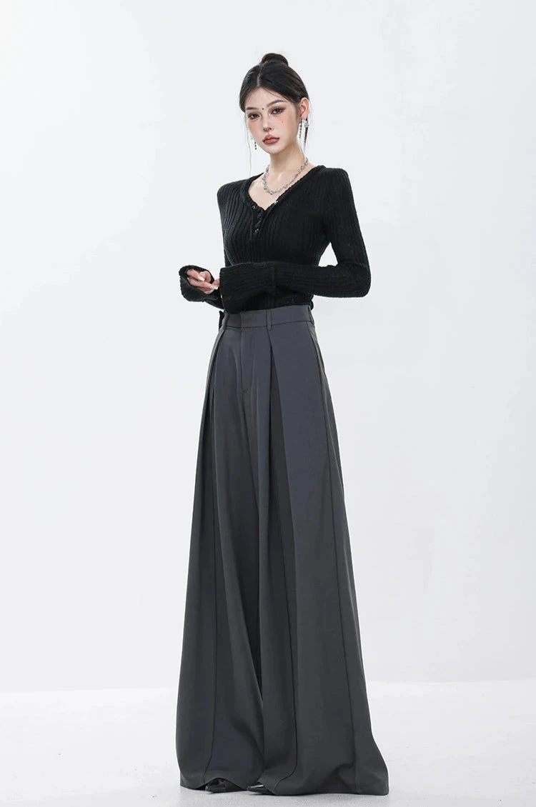 High Waist Wide Leg Multi-Pleated Trousers 2 High Waist Wide Leg Multi-Pleated Trousers - Image 2