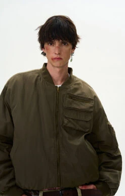Drop Shoulder Oversized Bomber Jacket With Sleeve Zip Pocket -Modern Wear Shop 9c1fcf2e4ce016655991c7a7c05c71dd