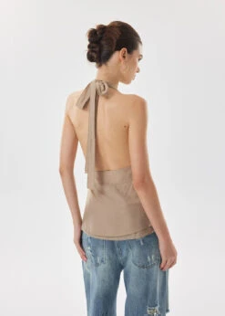 Plunging Halter Neck Sleeveless Top -Modern Wear Shop 9c28b45a7b45b9e3c67950222ebe33cd