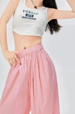 Elastic Waist Pleated Trousers With Pockets -Modern Wear Shop 9cb959bc57c11970c9f2ad7724b81e83