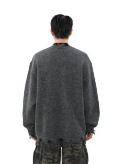 Distressed Ribbed Hem Half Cross Zip Fuzzy Sweater 15 Distressed Ribbed Hem Half Cross Zip Fuzzy Sweater -Modern Wear Shop 9cc7301daa84bef89355a80b2b446568