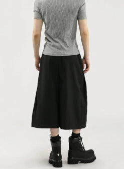 Wide Leg Pleated Bermuda Shorts With Belt Loops -Modern Wear Shop 9d557850b10e5fa00a82e5d70594c5eb