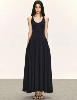 Sleeveless Racerback Maxi Dress With Cut-Out Back -Modern Wear Shop 9db04ee5ae8218adc85becc48b04e6ca