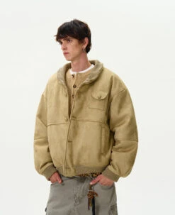 Oversized Suede Bomber Jacket With Button Pocket 24 Oversized Suede Bomber Jacket With Button Pocket -Modern Wear Shop 9e1c49574289f36ce347003ef2932ee9