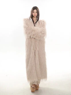 Faux Fur Longline Hooded Coat -Modern Wear Shop 9e39d3731da49d4f5cd4a218db4f2a8a
