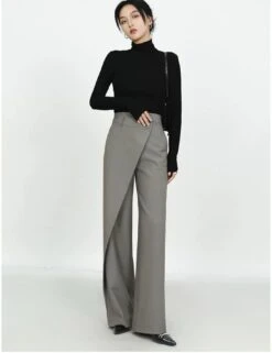 High-Waist Wide-Leg Pareo Tailored Pants -Modern Wear Shop 9fc346c1ded349a1c47ad407554c51d2