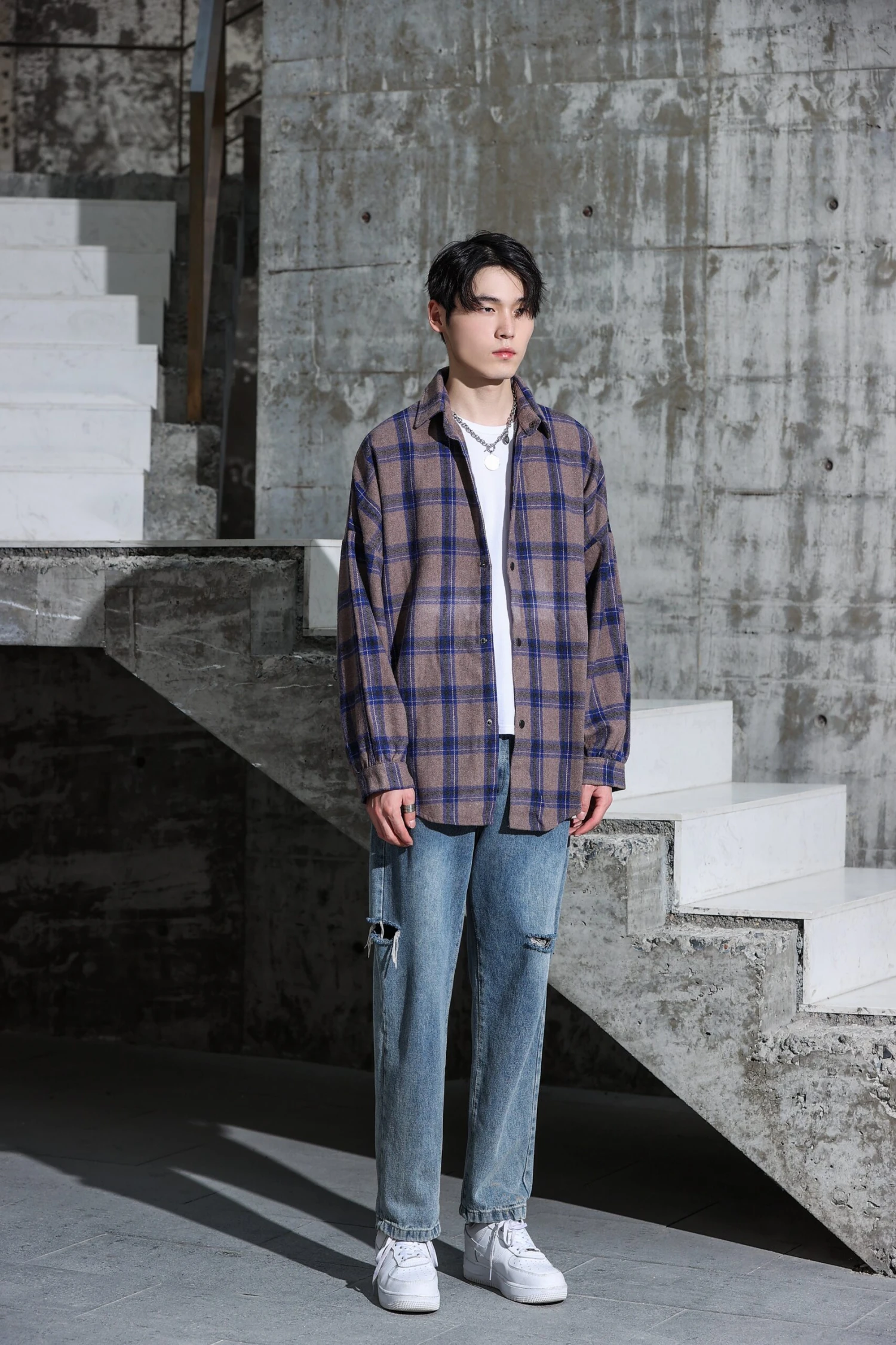 Checked Lightweight Flannel 9 Checked Lightweight Flannel - Image 9