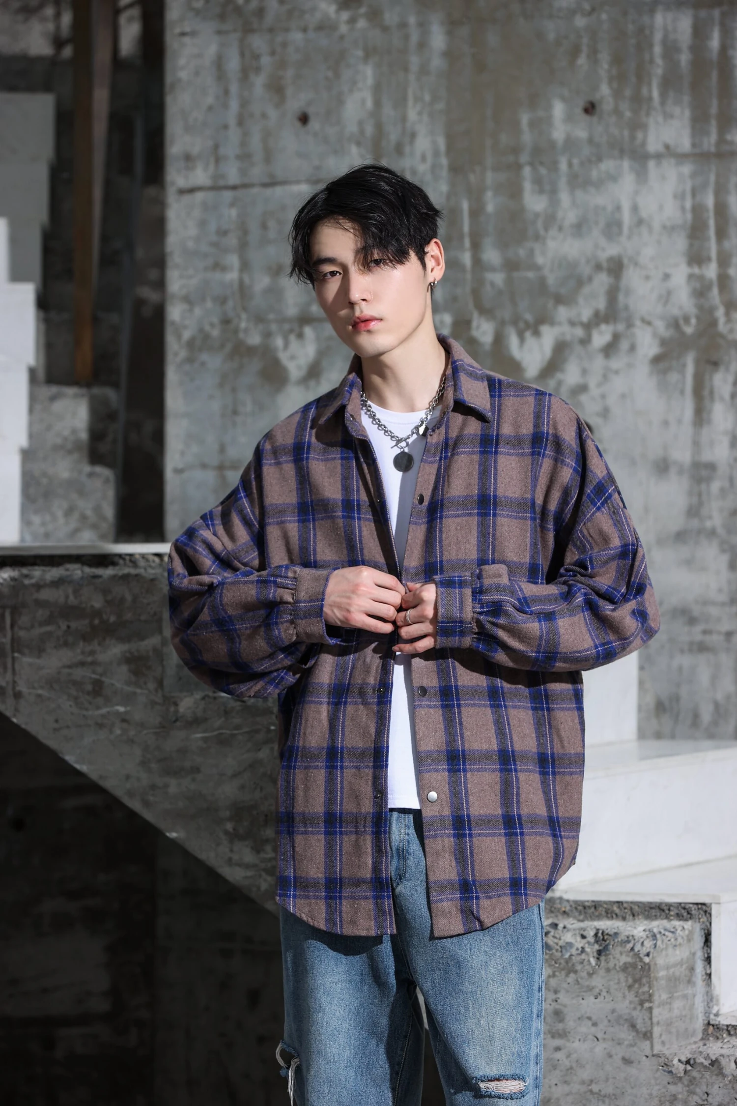 Checked Lightweight Flannel 2 Checked Lightweight Flannel - Image 2
