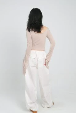 Ruched Flare Long Sleeve Crop Top 14 Ruched Flare Long Sleeve Crop Top -Modern Wear Shop AR2I0137