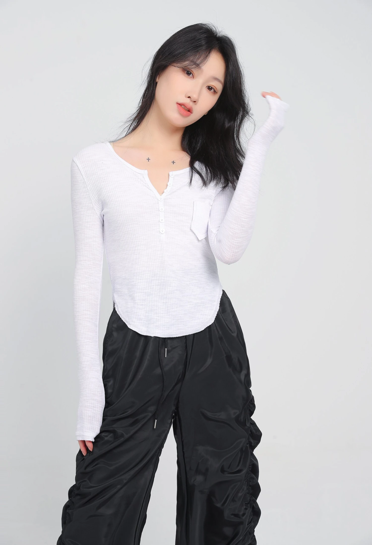 Extra Slim Ribbed Henley Tee 3 Extra Slim Ribbed Henley Tee - Image 3