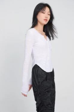 Extra Slim Ribbed Henley Tee 20 Extra Slim Ribbed Henley Tee -Modern Wear Shop AR2I9879