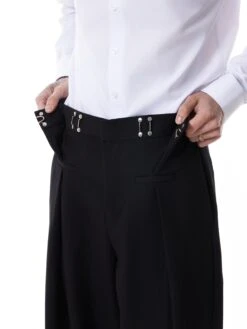 Adjustable Waist Pleated Pants -Modern Wear Shop Adjustable Waist Pleated Pants Nightcity Clothing 15