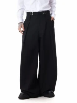 Adjustable Waist Pleated Pants