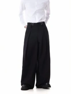 Adjustable Waist Pleated Pants -Modern Wear Shop Adjustable Waist Pleated Pants Nightcity Clothing 6