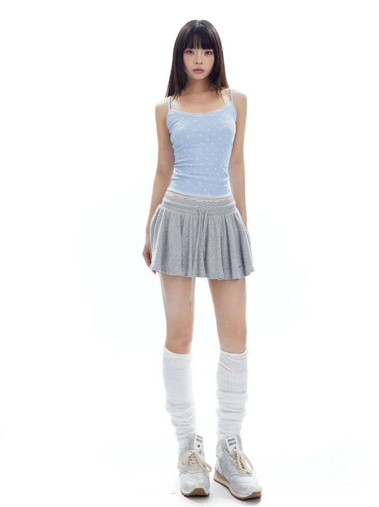 Pleated Jersey Mini Skirt With Drawstring Waist 15 Pleated Jersey Mini Skirt With Drawstring Waist - Image 15