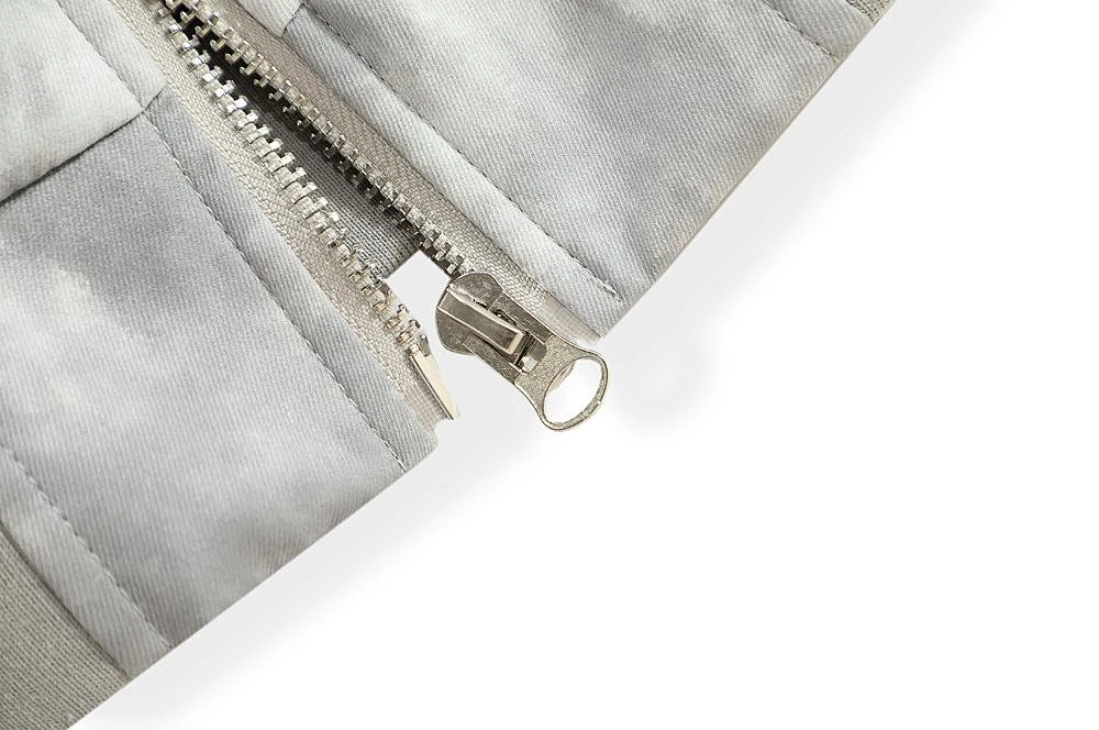 Oversized Acid Wash Bomber Jacket With Snap Button Pockets 7 Oversized Acid Wash Bomber Jacket With Snap Button Pockets - Image 7