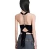 Halter Neck Backless Top With Jewel Strap Detail