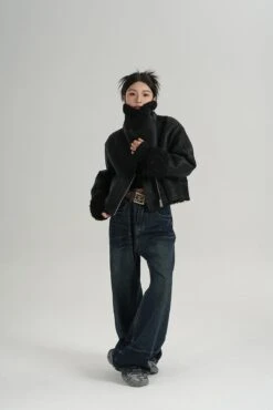 Faux Leather Shearling Lined Oversized Biker Jacket -Modern Wear Shop O1CN0128yBxk1t4RCKljjIv 722875848