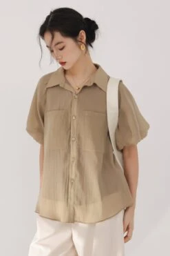 Puff Sleeve Button Top -Modern Wear Shop O1CN012apxPx1yrxrqiI4cc 2201730036633