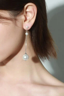 Faux Pearl With Link Chain Earrings -Modern Wear Shop O1CN013HNwCv1ZPEerl1cku 61073186