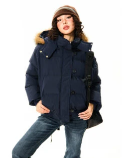 Puffer Bomber Jacket With Detachable Faux Fur Hood -Modern Wear Shop O1CN014D6BsH1HvbnHrW38P 2971280820