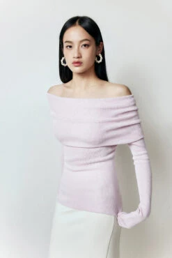 Off-Shoulder Ribbed Knit Long Sleeve Sweater Top 33 Off-Shoulder Ribbed Knit Long Sleeve Sweater Top -Modern Wear Shop O1CN014S2Sfp1toh40BuRHs 2206447005949