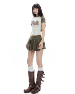 Pleated Jersey Mini Skirt With Drawstring Waist 19 Pleated Jersey Mini Skirt With Drawstring Waist -Modern Wear Shop O1CN014b8Shh2NBFURTDPS3 2200576249924