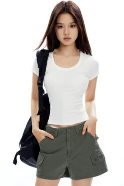 Ribbed Crew Neck Short Sleeve Baby Tee -Modern Wear Shop O1CN014lzhXz2NBFVydbUAa 2200576249924