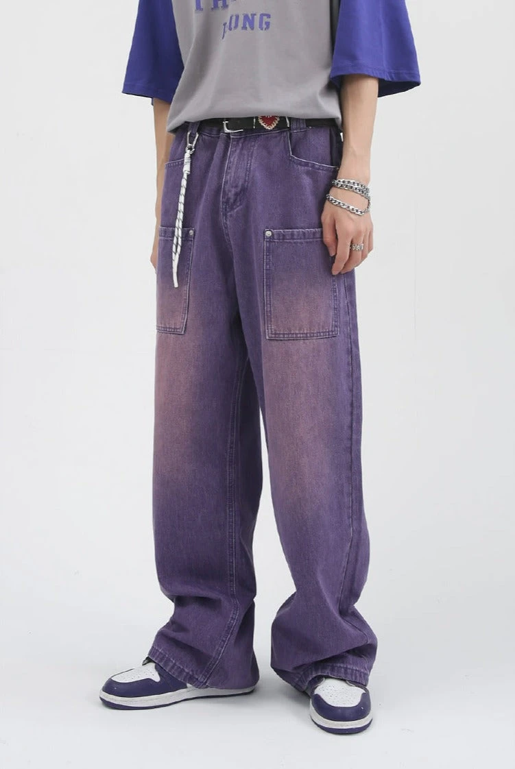 Faded Straight Fit Lightweight Jeans 1 Faded Straight Fit Lightweight Jeans